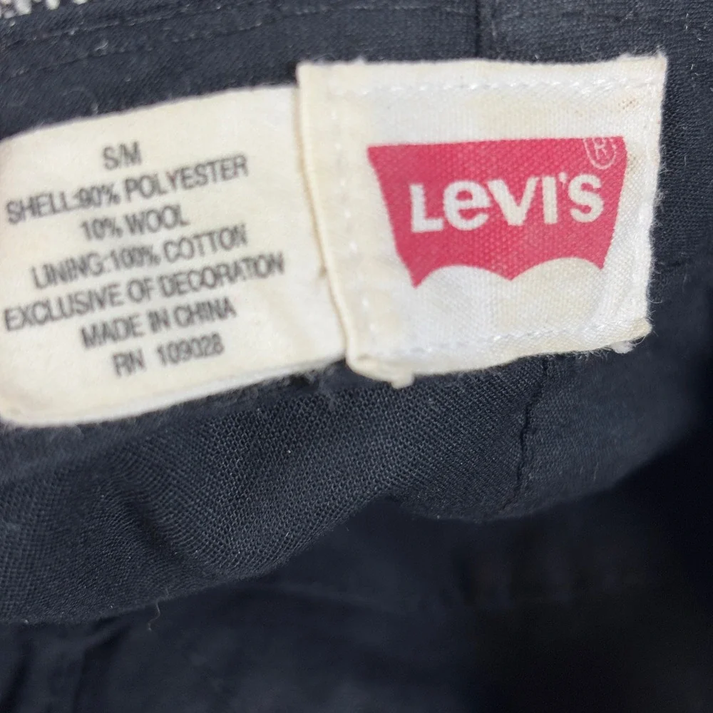 Levis Mens Donegal Tweed Flat Cap Ivy Hat SM Gray Wool Blend Driving Cap Logo